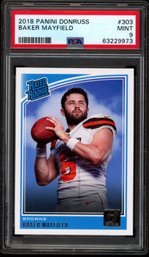 2018 DONRUSS #303 BAKER MAYFIELD ROOKIE PSA 9