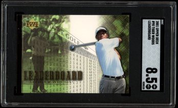 2001 UPPER DECK #90 SGC 8.5 TIGER WOODS ROOKIE GOLF CARD