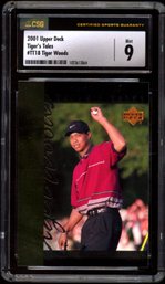 2001 UPPER DECK #TT18 CSG 9 TIGER WOODS ROOKIE GOLF CARD