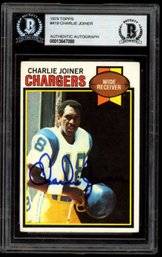 1979 Charlie Joiner Rookie RC #251 BAS BGS Beckett Auto Signed