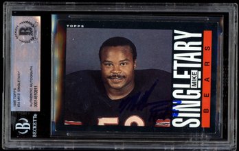 1985 Topps Mike Singletary Autographed #34 BECKETT