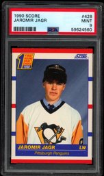 1990 Score Jaromir Jagr #428 PSA 9 Rookie Card HOCKEY CARD