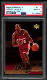 2003 UPPER DECK PSA 8 LEBRON JAMES ROOKIE