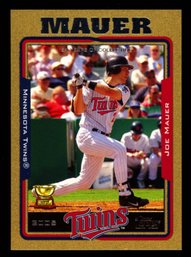 2005 Topps Gold Joe Mauer Rookie - Rare Sp #d To 2005 Serial Numbered