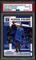 PSA 10 ZION WILLIAMSON CONTENDERS ROOKIE BASKETBALL CARD