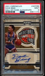 PSA 9 DAVE BING AUTOGRAPHED BASKETBALL CARD