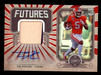 2020 LEGACY /75 PATCH AUTO RC TEE HIGGINS FOOTBALL CARD