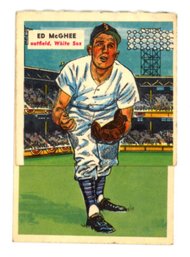 1955 DOUBLE HEADER DAVE HOSKINS ED MCGHEE BASEBALL CARD