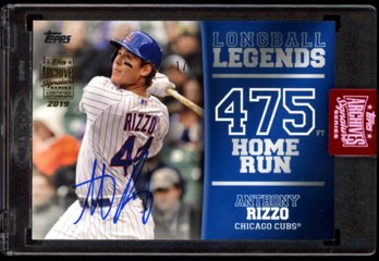 1/1 2018 TOPPS ARCHIVES AUTO ANTHONY RIZZO BASEBALL CARD