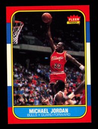 1986 FLEER MICHAEL JORDAN ROOKIE CARD #57