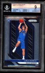 2018 PRIZM LUKA DONCIC ROOKIE BASKETBALL CARD BECKETT 9