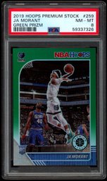 2019 HOOPS GREEN JA MORANT ROOKIE BASKETBALL CARD PSA 8