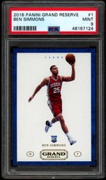 2016 GRAND RESERVE BEN SIMMONS ROOKIE BASKETBALL CARD PSA 9