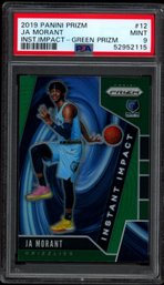 2019 GREEN PRIZM JA MORANT ROOKIE PSA 9 BASKETBALL CARD