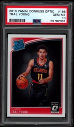 2018 OPTIC TRAE YOUNG ROOKIE BASKETBALL CARD PSA 10