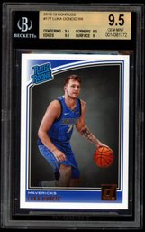 2018 DONRUSS LUKA DONCIC ROOKIE BAKSETBALL CARD BECKETT 9.5