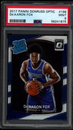 2017 OPTIC DEAARON FOX ROOKIE BASKETBALL CARD PSA 9