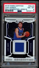 2018 CERTIFIED PATCH LUKA DONCIC ROOKIE BASKETBALL CARD PSA 8