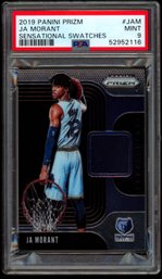 2019 PRIZM PATCH JA MORANT ROOKIE BASKETBALL CARD PSA 9