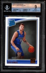 2018 DONRUSS #177 LUKA DOCIC ROOKIE BASKETBALL CARD BECKETT 9