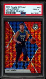 2019 ORANGE REACTIVE LUKA DONCIC BASKETBALL CARD PSA 10