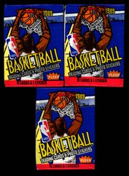 3 1989 FLEER SEALED BASKETBALL CARD WAX PACKS JORDAN