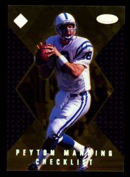 1998 COLLECTORS EDGE PEYTON MANNING ROOKIE CHECKLIST FOOTBALL CARD