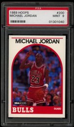 1989 HOOPS MICHAEL JORDAN BASKETBALL CARD PSA 9
