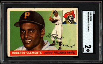 1955 TOPPS ROBERTO CLEMENTE ROOKIE CARD SGC 2
