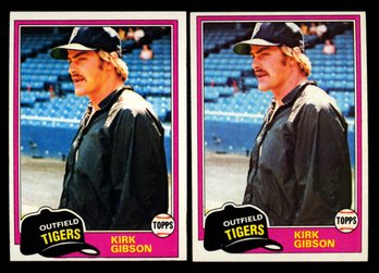 1981 TOPPS KIRK GIBSON ROOKIE CARD LOT