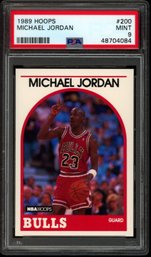 1989 HOOPS MICHAEL JORDAN BASKETBALL CARD PSA 9