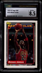 1992 TOPPS GOLD MICHAEL JORDAN BASKETBALL CARD CSG 8.5