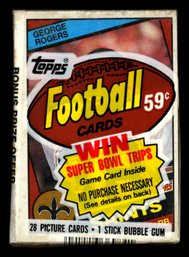 1984 Topps Football Cello Pack George Rogers On Top