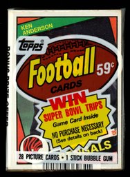 1984 Topps Football Cello Pack Ken Anderson On Top Ed Too Tall Jones On Back