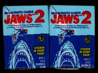 1978 Topps Jaws 2 Packs (2)