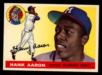 1955 TOPPS HANK AARON $$$ BASEBALL CARD