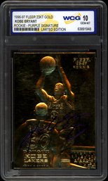 1996 FLEER 23KT GOLD KOBE BRYANT ROOKIE WCG 10 BASKETBALL CARD