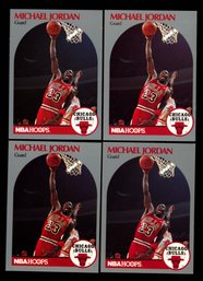 4X 1990 HOOPS MICHAEL JORDAN BASKETBALL CARDS