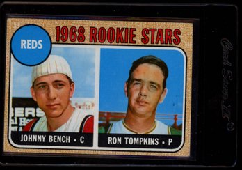 1968 TOPPS JOHNNY BENCH TOMPKINS ROOKIE BASEBALL CARD
