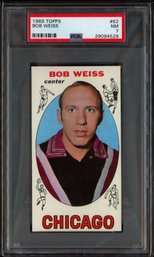 1969 TOPPS BOB WEISS ROOKIE PSA 7 BASKETBALL CARD