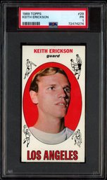 1969 TOPPS KEITH ERICKSON PSA 1 BASKETBALL CARD