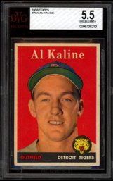 1958 TOPPS AL KALINE BECKETT 5.5 BASEBALL CARD