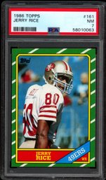 1986 TOPPS JERRY RICE ROOKIE PSA 7 FOOTBALL CARD