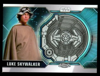 2021 Topps Chrome #d /99 Medallion Relic Luke Skywalker Comic Card