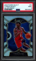 2020 PRIZM SILVER TYRESE MAXEY ROOKIE PSA 9 FOOTBALL CARD