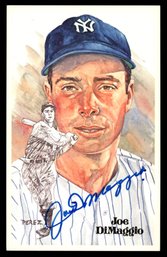 Joe DiMaggio Perez Steele HOF Signed Auto Autograph Post Card