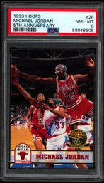 1993 HOOPS JORDAN PSA 8 BASKETBALL CARD