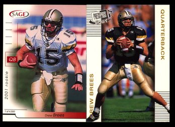 DREW BREES ROOKIE FOOTBALL CARD LOT