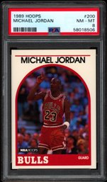 1989 HOOPS MICHAEL JORDAN PSA 8 BASKETBALL CARD