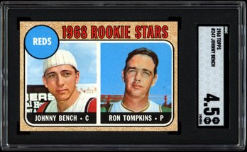 1968 TOPPS JOHNNY BENCH ROOKIE SGC 4.5 BASEBALL CARD